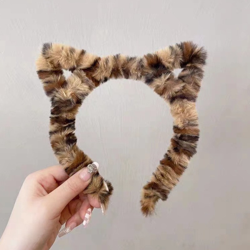 Plush Cat Ear Lolita Headbands Girls Cartoon Furry Hair Bands Hoop Women Cosplay Costume Party Headwear Korean Hair Accessories