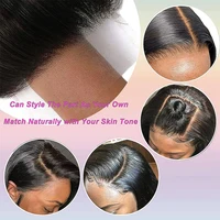 Extensions de cheveux naturels lisses avec Lace Closure, 4x4, 5x5, 6x6, 13x4, 13x6, Extensions frontales d'oreille à oreille 5