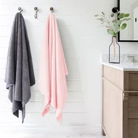 Microfiber Hair Towel Extra Large Wrap Quick Dry Hair Towel Wrap With Elastic Band , Ultra Absorbent Soft Hair Towel Wrap Turban 5
