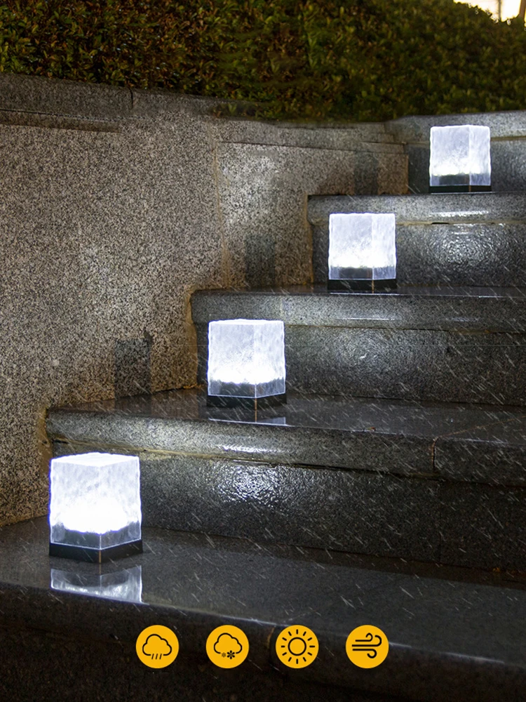 Description Picture 5 of item1PCS Outdoor Solar Lights Villa Courtyard Layout Lawn Light Waterproof Balcony Garden Terrace Decoration Ice Brick Buried Lights