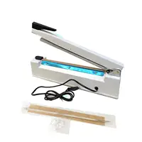 Manual Impulse Sealer Heat Plastic Bag Sealing Machine With Date Code Mold Metal Case 8mm Wide 300mm Seal Length Free Shipping 1