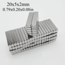 Compact Rectangular Block Magnets - Premium Quality (100pcs 20x5x2mm)