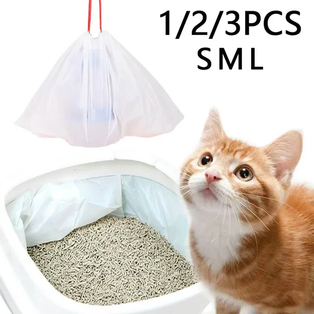 1/2/3Rolls Disposable Cat Litter Bags Disposable Pet Waste Bag with Drawstring Quick Clean Portable Cat Litter Box Liners Bags 1/2/3Rolls Disposable Cat Litter Bags Disposable Pet Waste Bag with Drawstring Quick Clean Portable Cat Litter Box Liners Bags