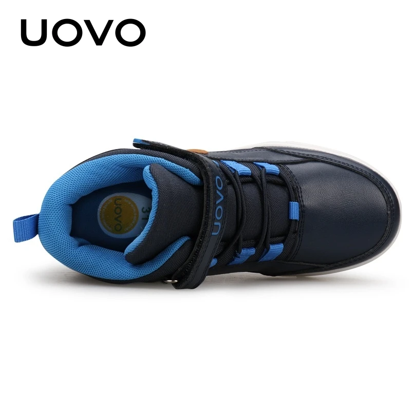 Uovo Neuankömmling klassische Winter Kinder Wanderschuhe warmes Plüsch futter Mode Kinderschuhe flache Jungen Turnschuhe Größe #28-39