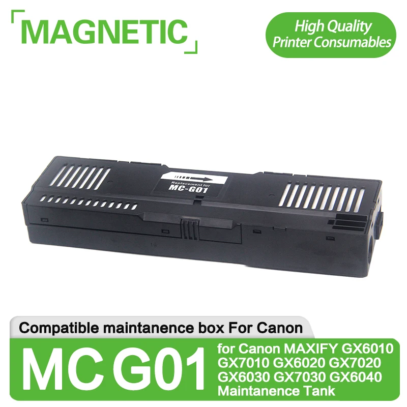 MC-G01 Onderhoudstank Compatibel met Canon MC G01 Afvalinkttank for Canon MAXIFY GX6010 GX7010 GX6020 GX7020 GX6030 GX7030 GX6040 (Color : MC-G01 Chips 1pc