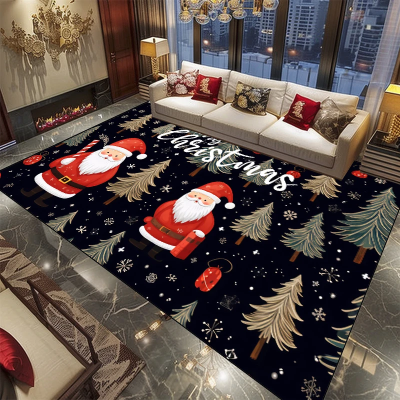 Christmas Decor Home Carpets Living Room Sofa Area Rugs Home Festival Party Mats Room Decoration Corridor Large Carpet Washable