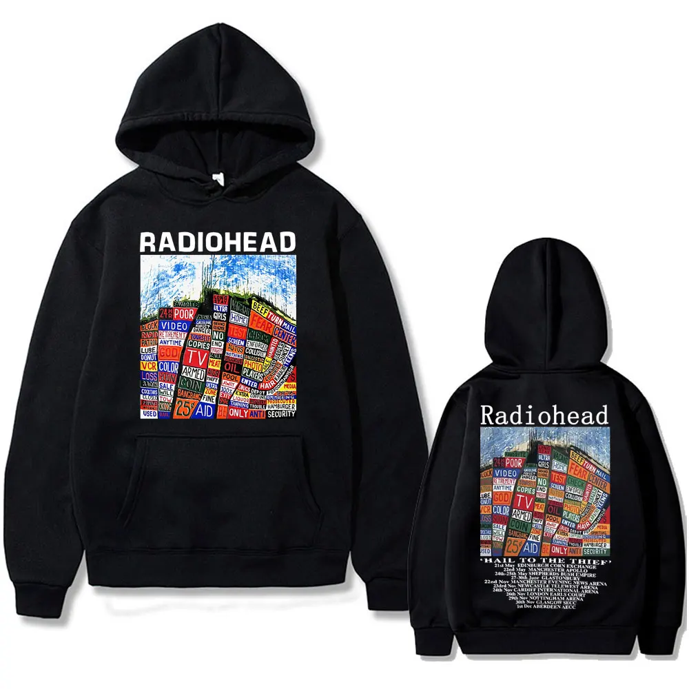 Alternative RockIndie Rock Band Radiohead Hail To The Thief Music Album Graphic Hoodie Men Women Vintage Punk Oversized Hoodies