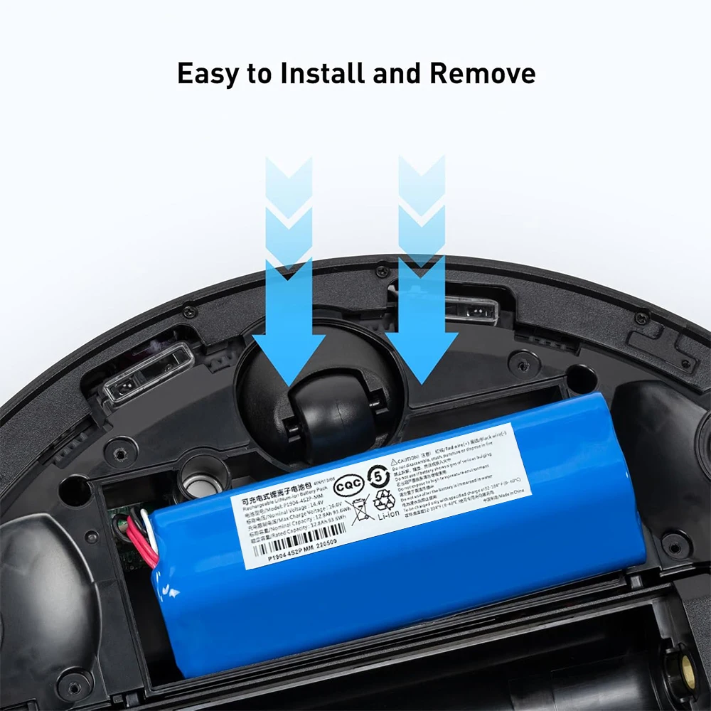 Batteria Vhbw Compatibile Ecovacs Deebot T8 Pure, X1 Omni, X1 Turbo, 5200mAh, 14,4V, Li-Ion, Turchese - 2