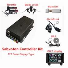 Sabvoton 72V 80A 100A 150A 200A V1 V2 Controller Kit Voor 3000W 5000W 8000W 12000W ebike Motor Kit Met UKC1, bluetooth, Alarm