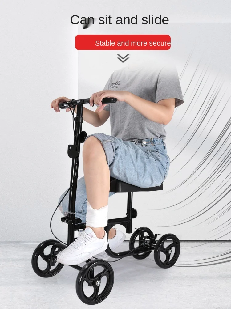 Elderly And Disabled Fracture Walker Trolley Fourwheel Auxiliary