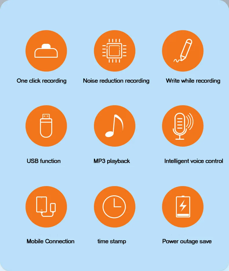 Portable High Definition Noise Reduction Recording Pen with Rechargeable Battery