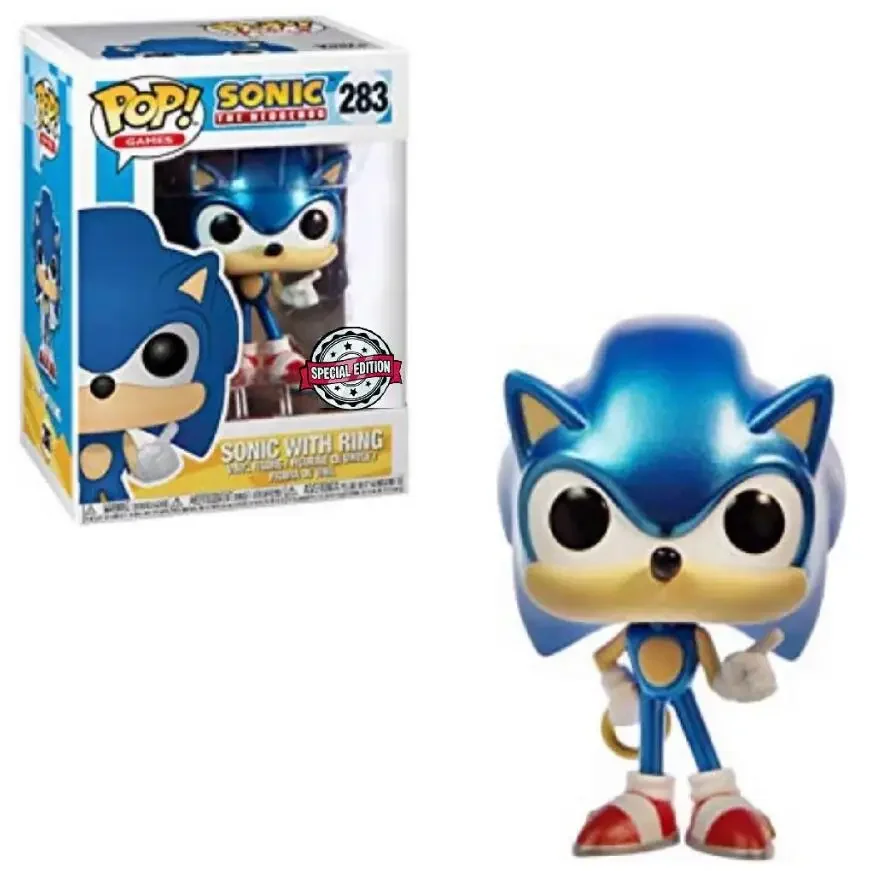 thumbnail image 4 of FUNKO POP SUPER SONIC 283# Edición especial 284# SONIC CON ANILLO Con SOMBRA ESMERALDA Sonic con Chad Figura de acción modelo Juguetes, 4 of 5