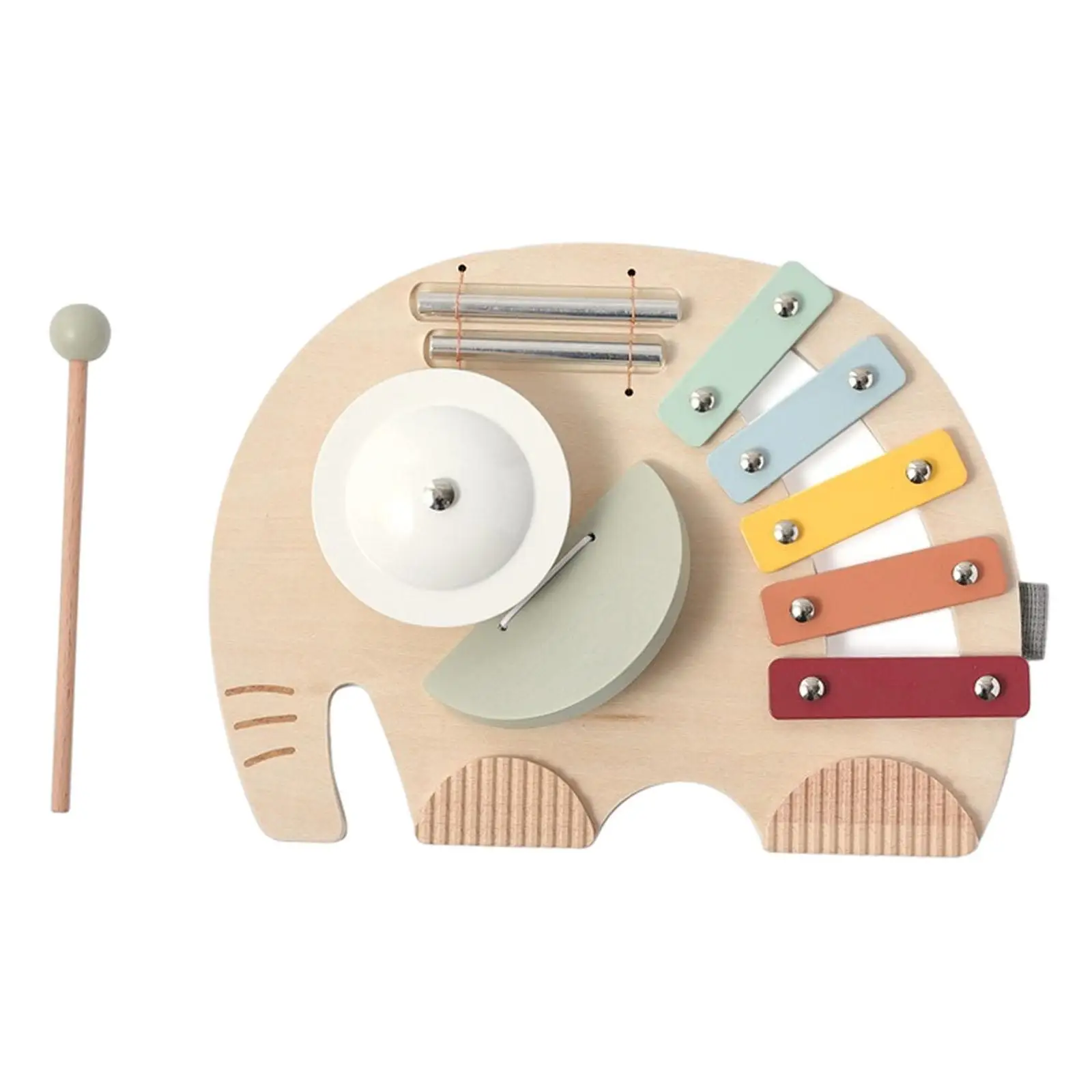 5 Note Wood Xylophone Hand Knock Piano Toy for Family Sessions Concert Event