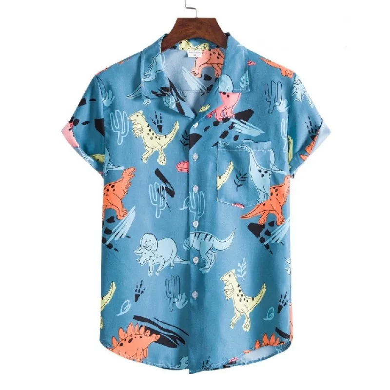 Chemises à manches courtes pour hommes, motif animal, impression 3D, loisirs, mode, vacances, plage, hawaïen, été