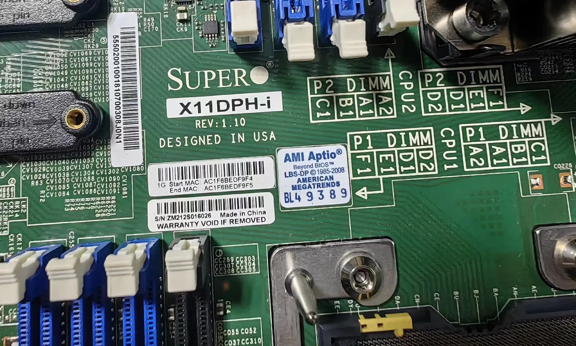X11DPH-I ۸ũ   C621 DDR4-2933MHZ LGA-3647 DDR4 SATA3 Xeon Ȯ  μ