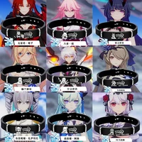 Anime Bracelet Honkai Impact 3 Kallen Kaslana Seele Vollerei 22 Styles Cosplay Prop Silicone Titanium Bangle Jewelry Gifts 1