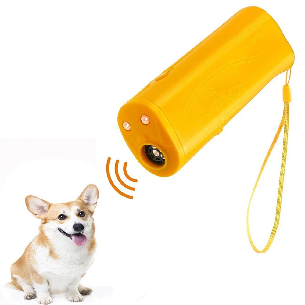 3 in 1 et Dog Anti Barking Device Ultrasonic Dog Repeller Stop Bark Control Training Supplies With LED Flashlight For Pet Dog Repeller