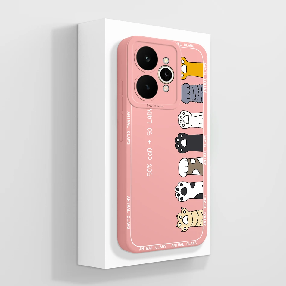 Pretty Flowers Pattern Soft Liquid Silicone Shockproof Phone Case - Full Coverage Bumper