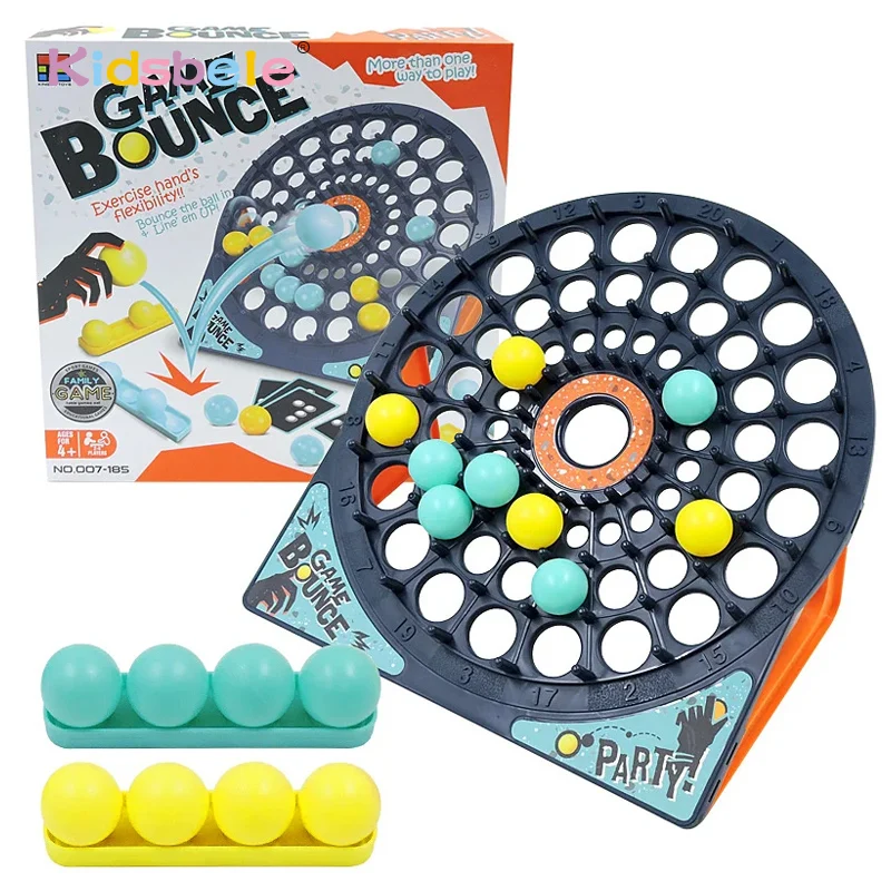Family Party Gifts Kids Bounce Ball Toy 3D Interactive Desktop Toy Jumping Connect Ball Puzzle Board Game Parent-child Game Set 4