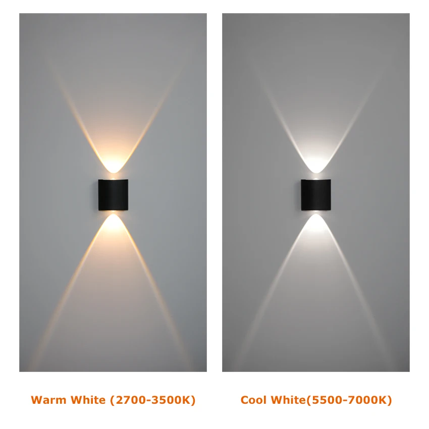LED 벽 조명 실내 침실 머리맡 거실 장식 조명 램프 및 야외 방수 IP65 베란다 정원 벽 램프 알루미늄