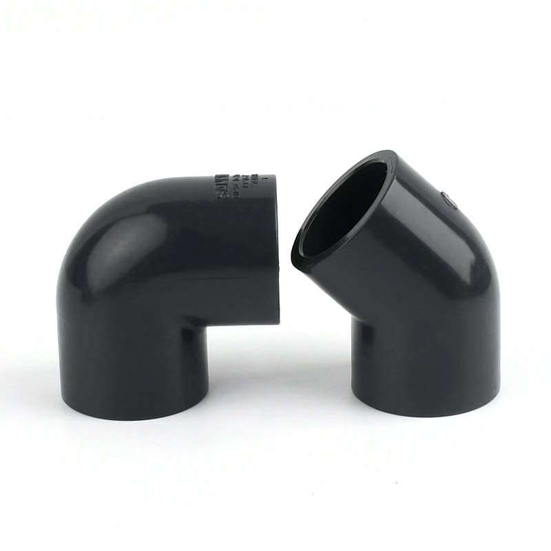 1Pc I.D 20~63mm Dark Grey UPVC Direct 90 Degree Elbow Aquarium Garden Irrigation Tee Water Tube Joint Fittings PVC Pipe End Cap — view 4