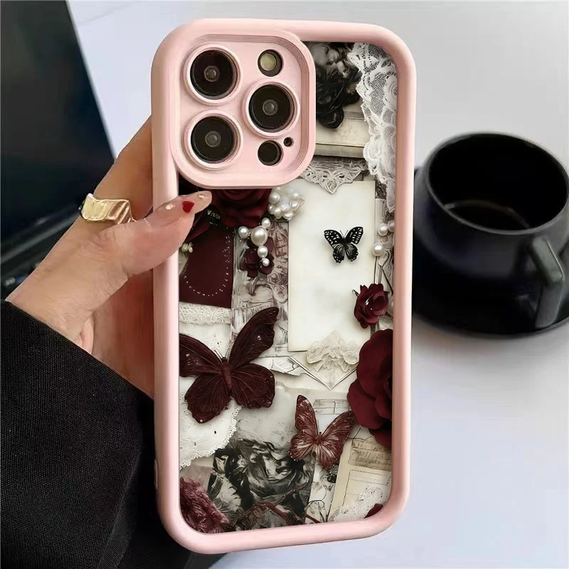 Vintage Palace Style Butterfly TPU Phone Case Cover