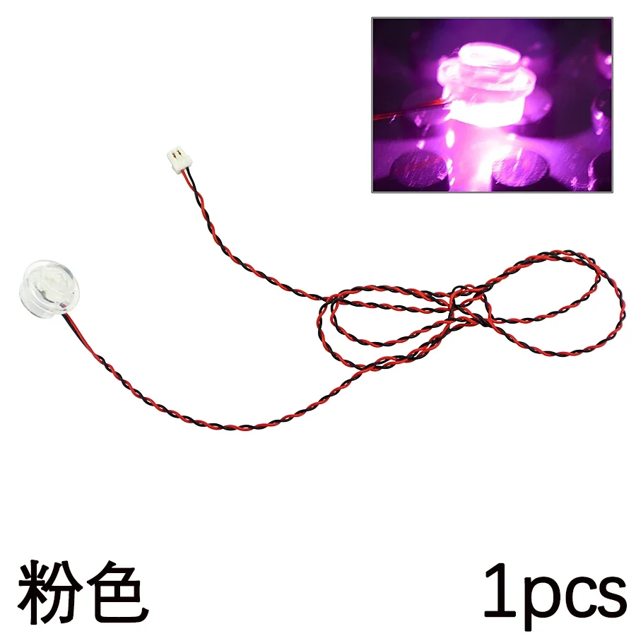 LED Light Building Block - Flashing Round Street Lamp Stripline Light-Emitting Brick
