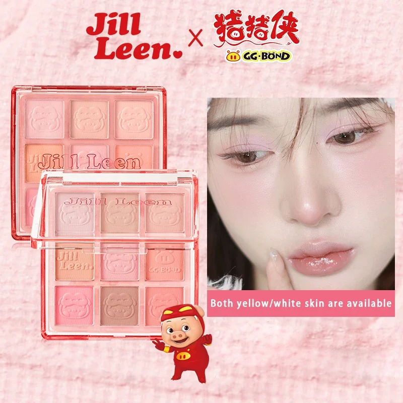 

GG Bond Anime Blush Palette Highlight Waterproof Lasting Touchup Contouring Girl Brightening Shrinking Color Setting Makeup Gift