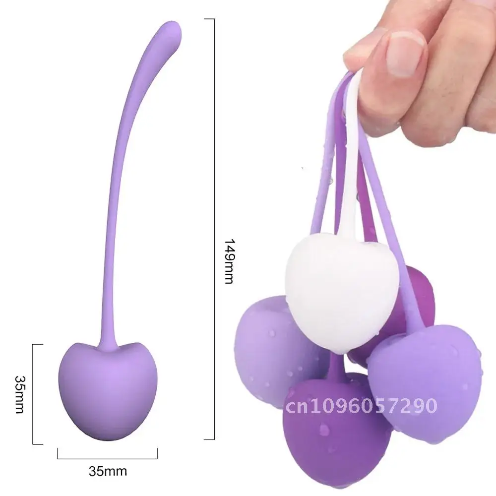5pcs/Set Safe Silicone Exercise Kegel Geisha Ball Ben Wa Ball Vaginal Vagina Toys Massage Trainer Purple Sex Tighten Balls Kegel