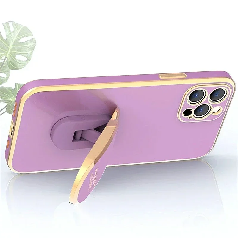 Adorable Bear Eye Stand Holder Phone Case - Soft and Durable Cover