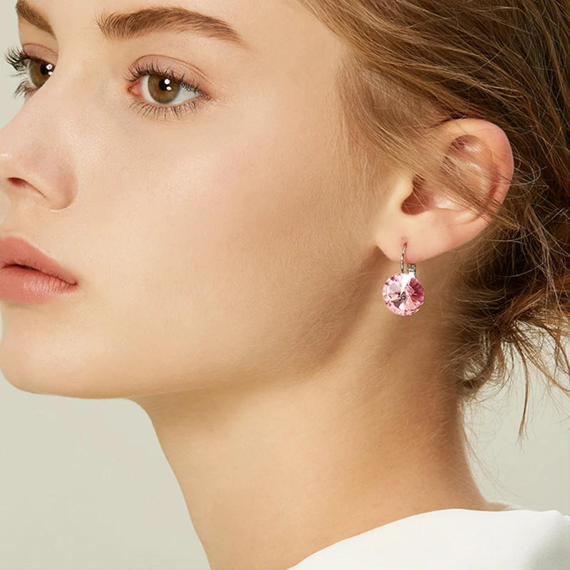 Crystal Drop Earrings Gold Silver Color Original Crystals From Austria For Women Wedding Party Dangle Bijoux Christmas dangle earrings,drop earrings,crystal earrings