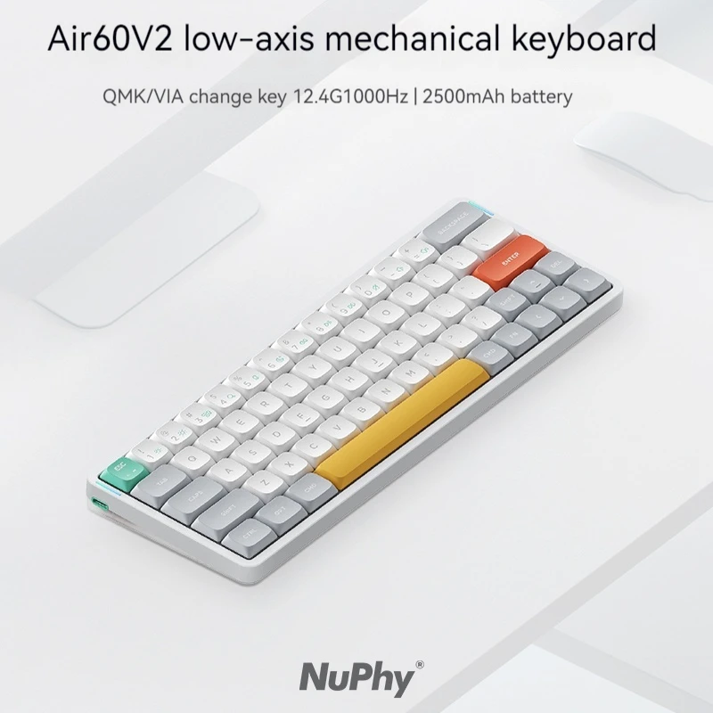 New Nuphy Air60 V2 Dwarf Mechanical Keyboard Wireless Bluetooth 