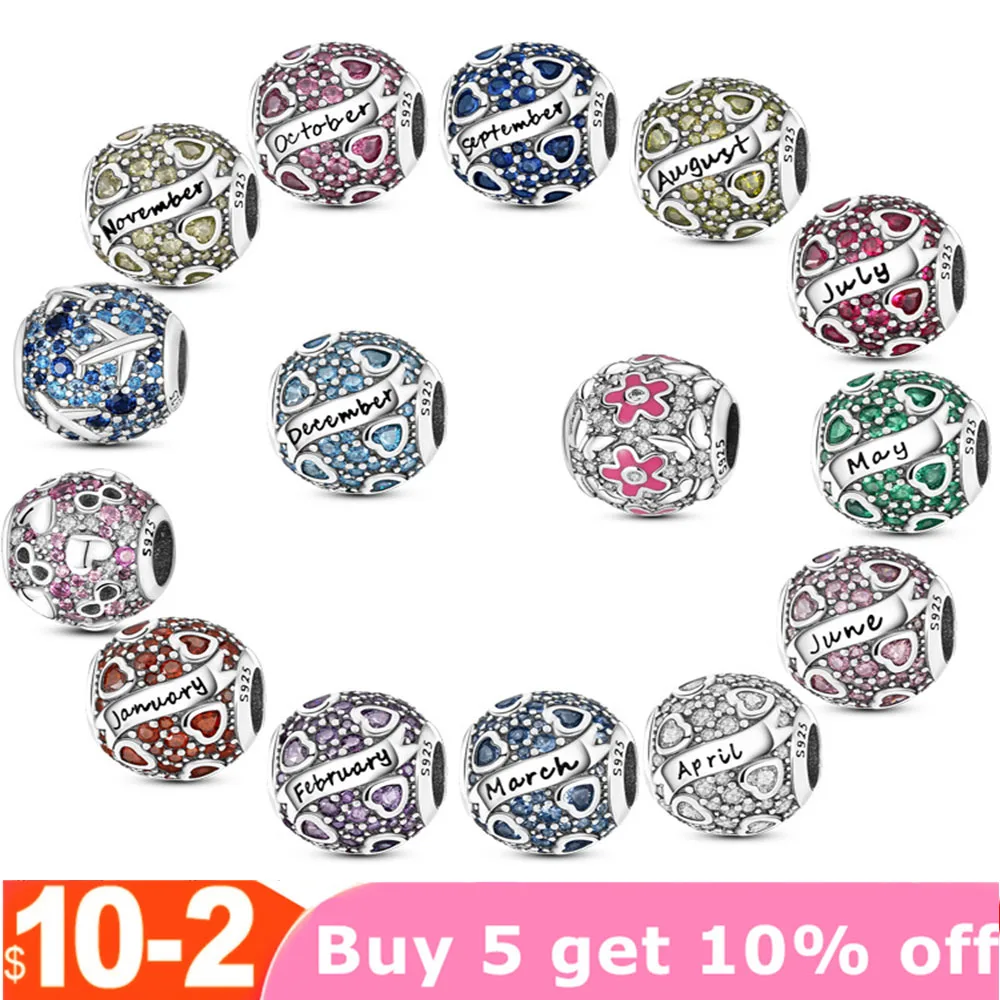 

Charms Silver 925 Original Beads 2022 New Fits 925 Silver Color Charm Bracelet Necklace Women Pendant Beads for Jewelry Making