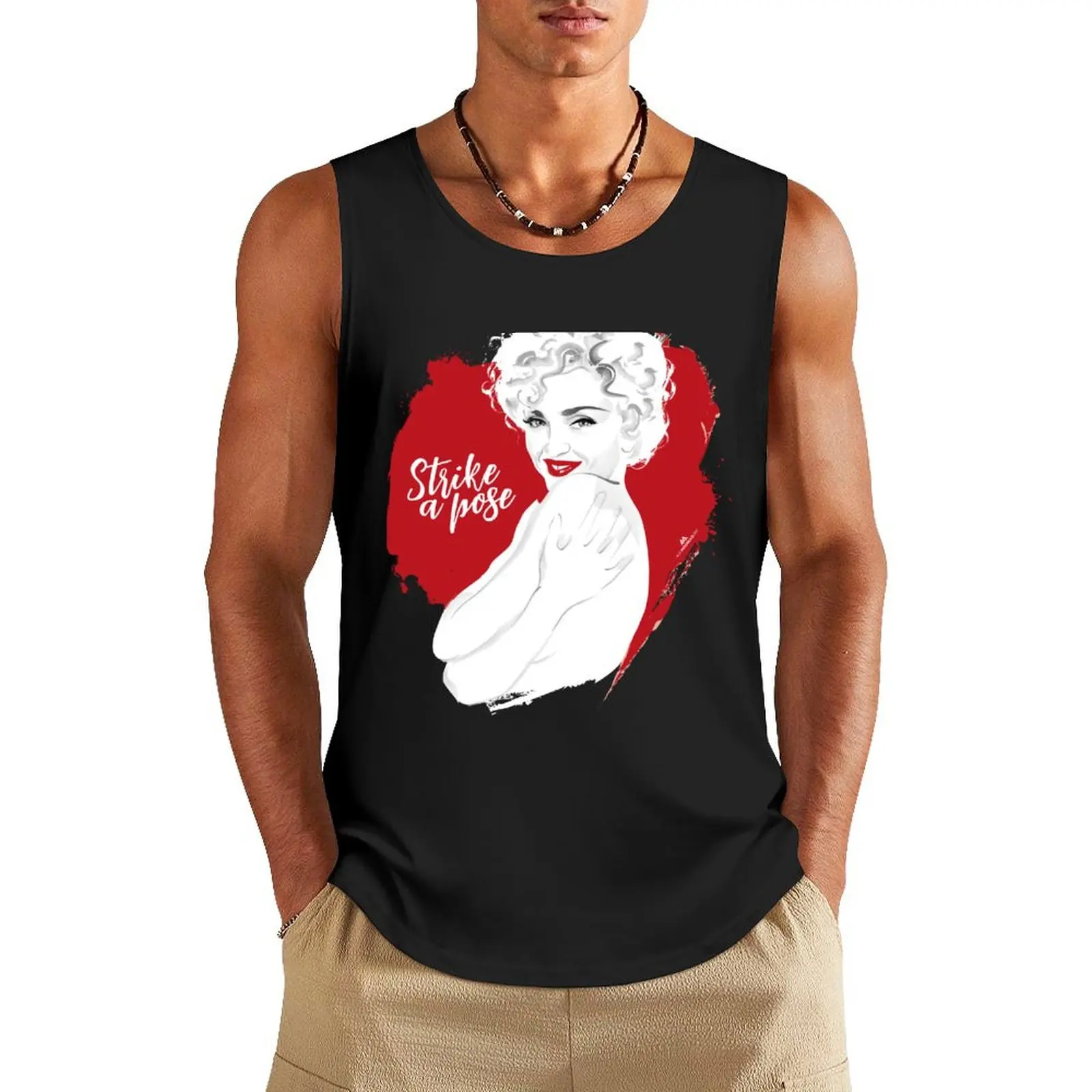 

Strike a pose Tank Top Men's gym t-shirt Male clothes