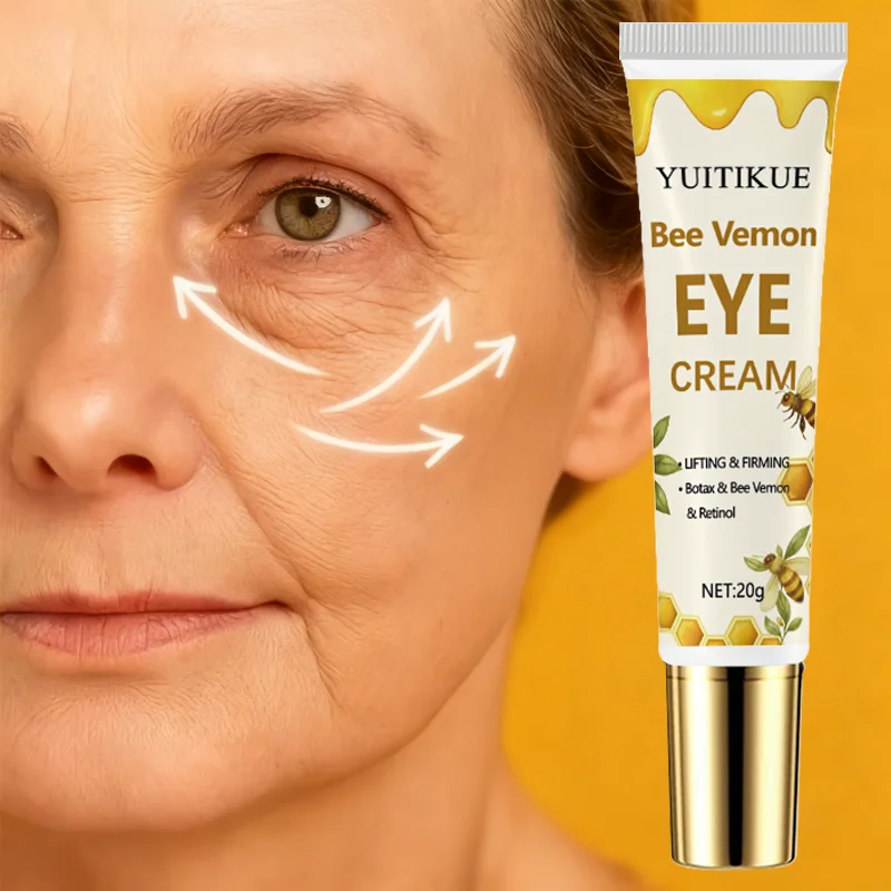 YUITIKUE Bee Venom Eye Cream lifts and firms with botax, bee venom, and retinol, suitable for all skin types.