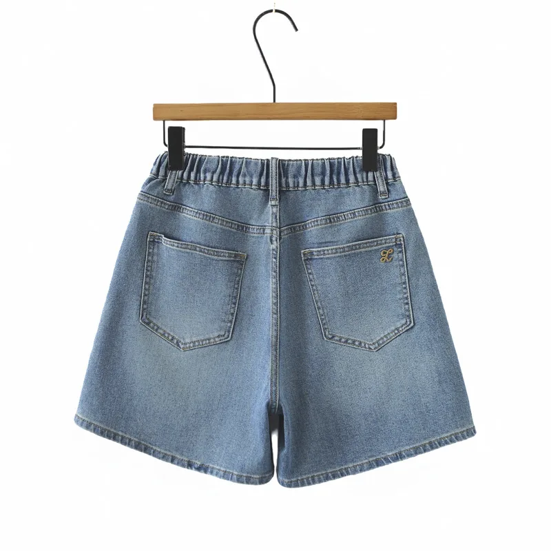 100KG Summer Jeans New Simple Casual Denim Shorts Plus Size Women's Hot Pants 5333