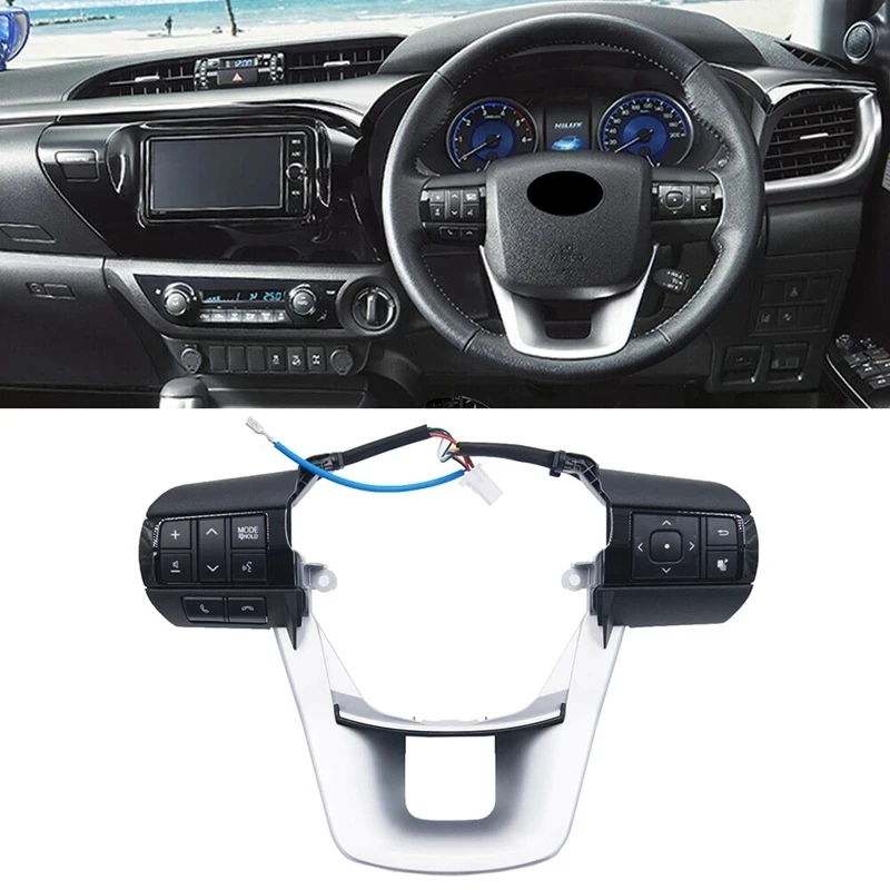 

Steering Wheel Button Switch Buttons Bluetooth Phone Control Volume Buttons For Toyota Hilux Revo Rocco Fortuner 2015-2020