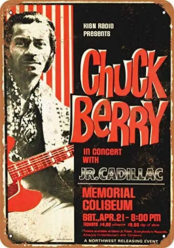 

CustomizableMetal Vintage Funny Tin Sign 1973 Chuck Berry in Portland