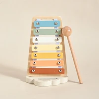 Montessori Musical Instruments Baby Music Educational Enlightenment Toys Wooden Newborn Suona Rattle Ringing  Xylophone Toy Gift 1
