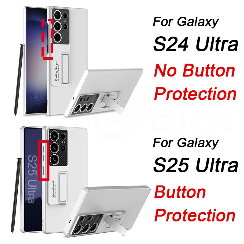 Ultra-thin Armor Holder Case For Samsung Galaxy S25 Ultra Shockproof Protective