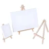 Mini Wooden Tripod Table Wood Easel Frame Triangle Phone Holder Office Meeting Number Name Card Stand Display Home Crafts Decor 2