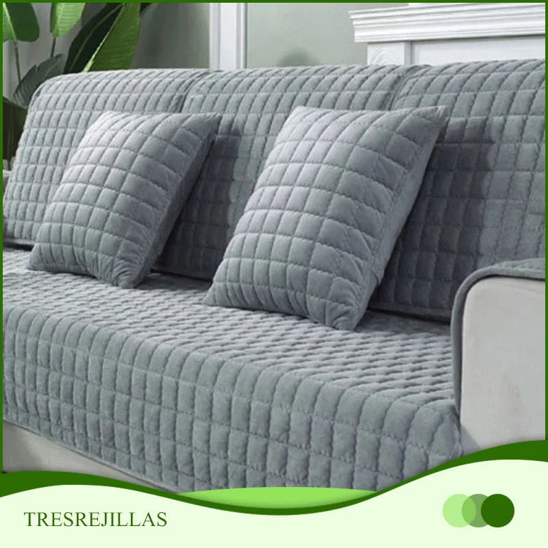 Details about   Thicken Crystal Velvet Fabric Sofa Cover Slip Resistant Seat Couch Cover Sofa 