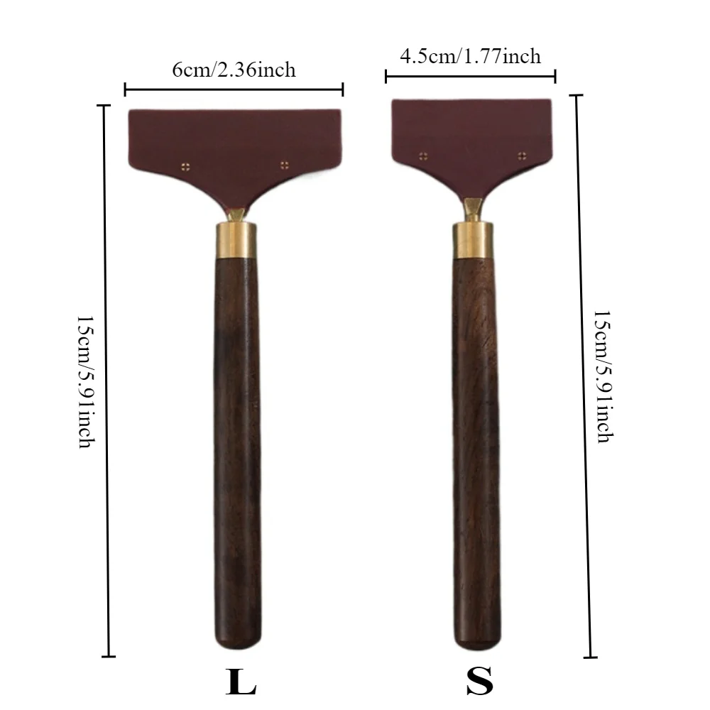 Practical Leather Gluing Tool Sandalwood Handle DIY Handcraft Glue Application Tools for Leathercraft