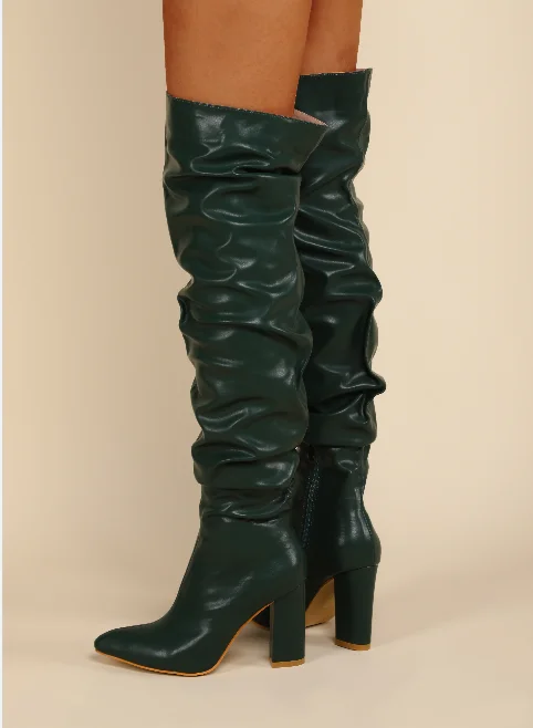 Stylish Women High Boots Fashion Zipper Point Toe Long Boots  Comfortable Ladies Sexy Thigh High Women's Boots