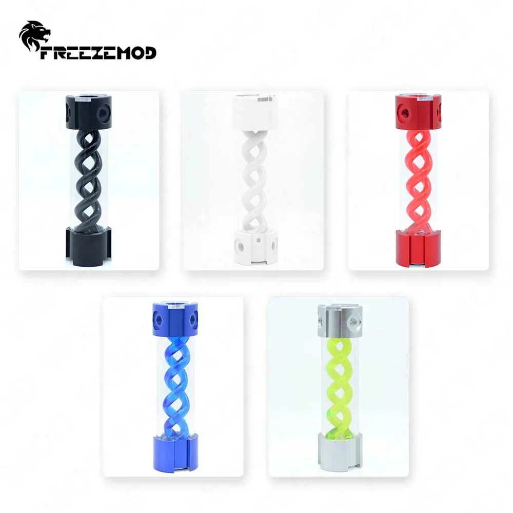 Zemod-autônomo Argb Dna Cilindro Tanque de Água Reservatório Rgb 50 mm 5v3pin t Virus Espiral Descarregador Bolha Ysx-tbda - Imagem 3