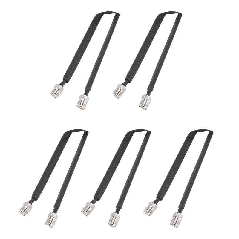 

Hot TTKK 5X Door/Window Pass Through Flat RF Coaxial Cable SO239 UHF Female To UHF Female 50 Ohm RF Coax Pigtail Extension Cord