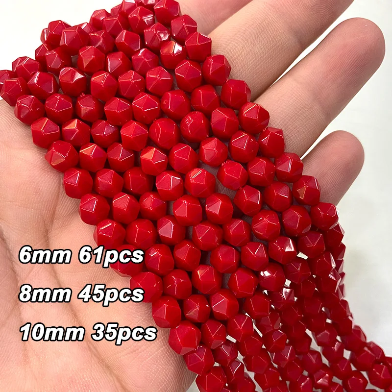 Perline Rotonde Sciolte Di Corallo Rosso Di Alta Qualà In Pietra - Foto 4