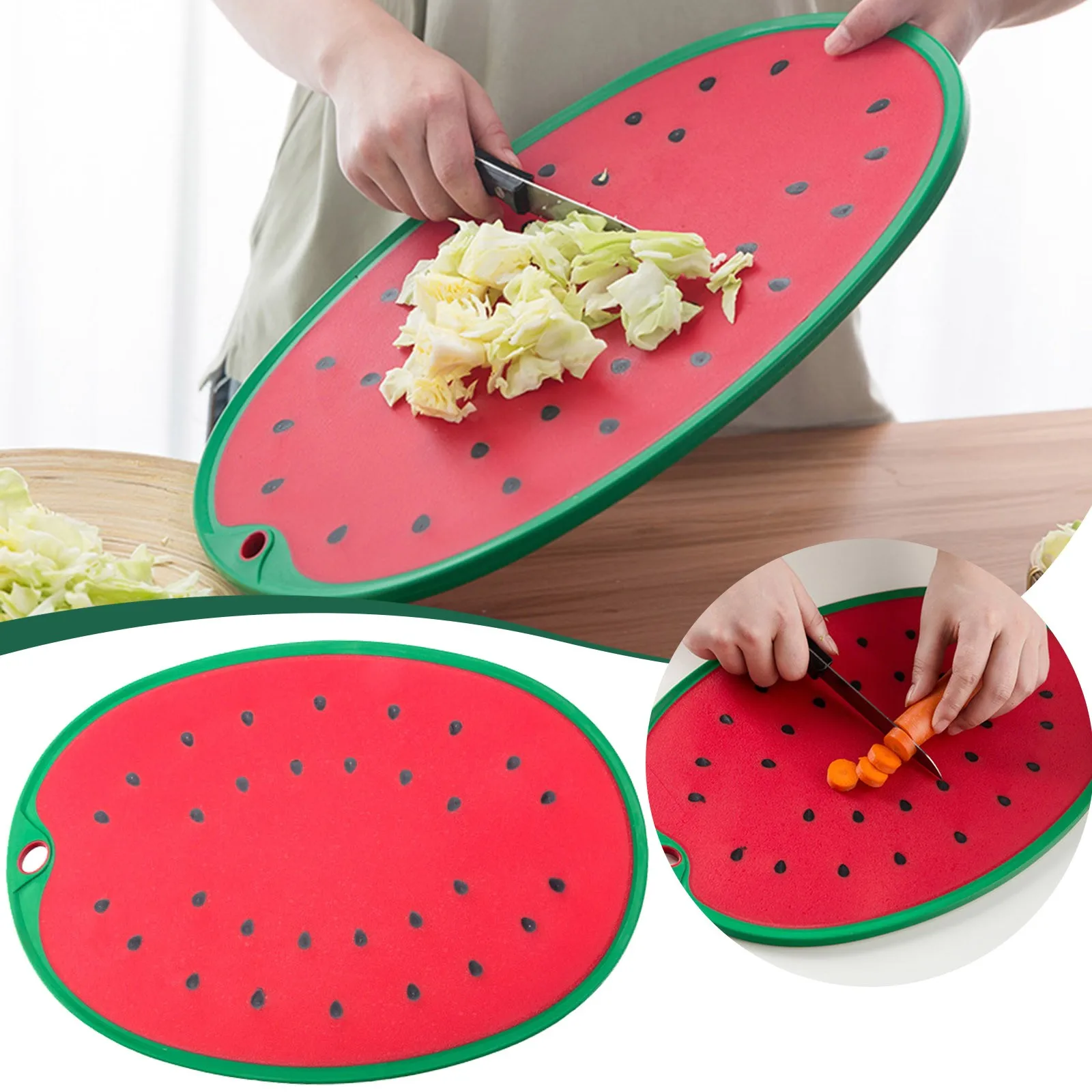 

1pc Cartoon Fruit Watermelon Lemon Shaped Vegetable Board Plastic Cutting Board Safe Household Kitchen Picnic