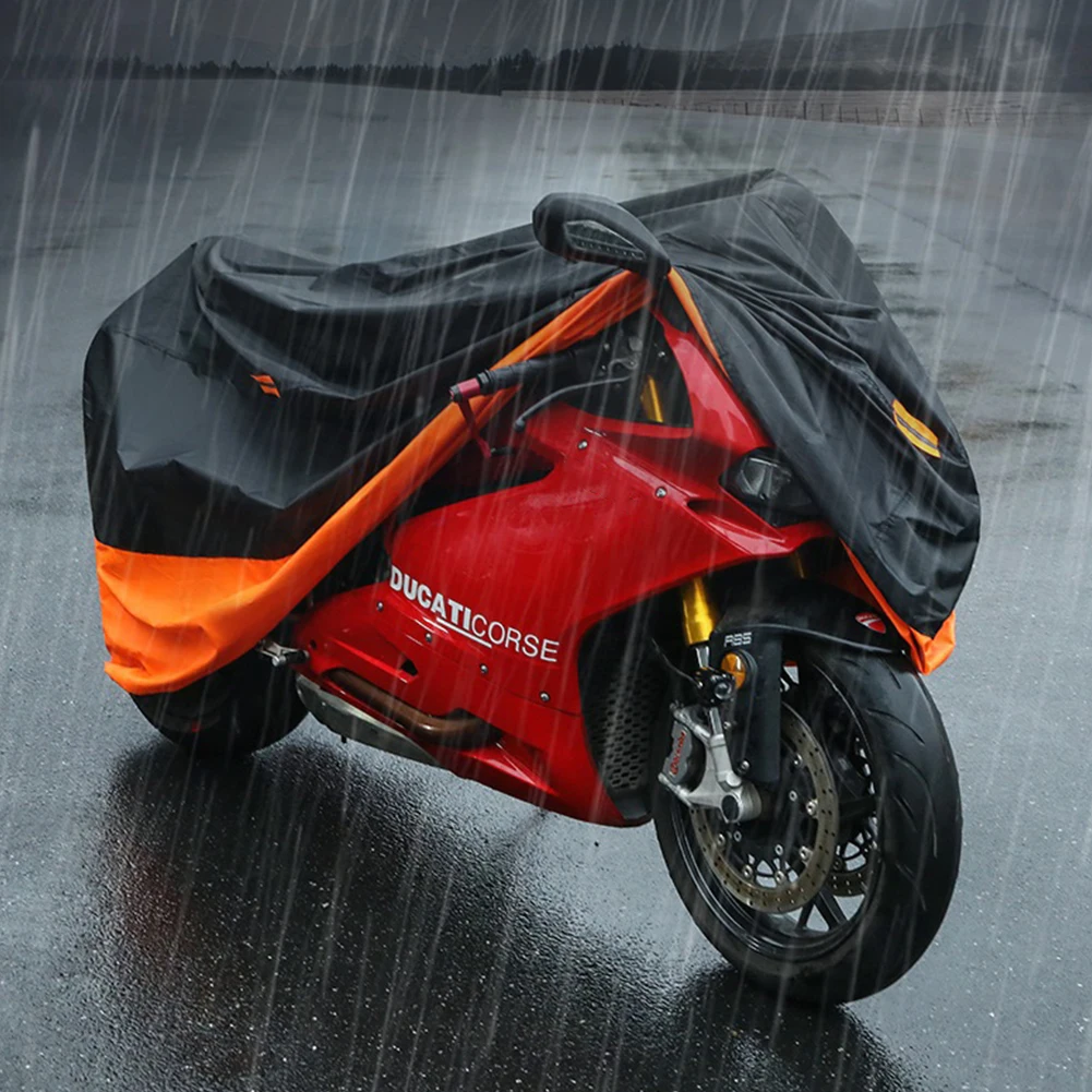 Motorcycle Cover Waterproof Dustproof Outdoor Motorbike Scooter Cover 190T Motors Dust Rain UV Protector Cover For All Season