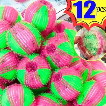 12/6 Piece Set Laundry Washing Machine Hair Filter Floating Lint Remover Catcher Reusable Laundry Ball Dirt Collection Products 1